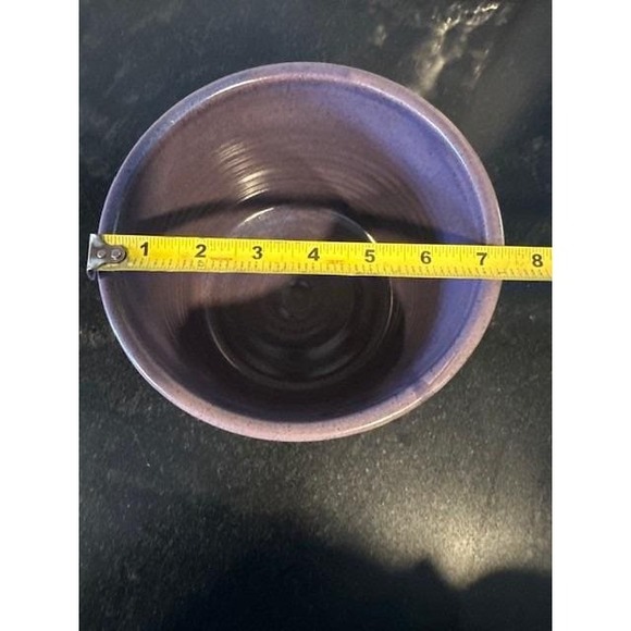 ST. Myers Pottery Planter Utensil Holder Purple Glaze Artisan USA Handmade - Picture 7 of 7